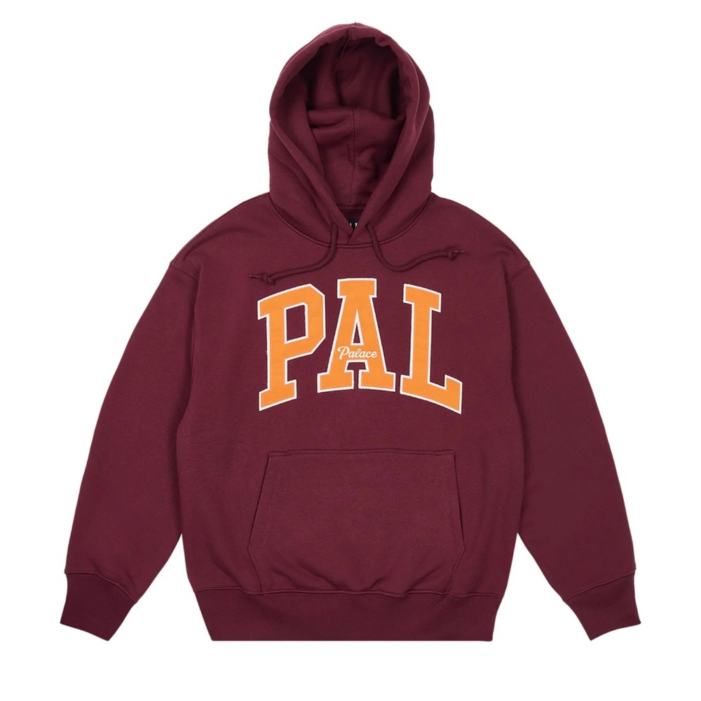 PAL Maroon Hoodie with Orange Lettering